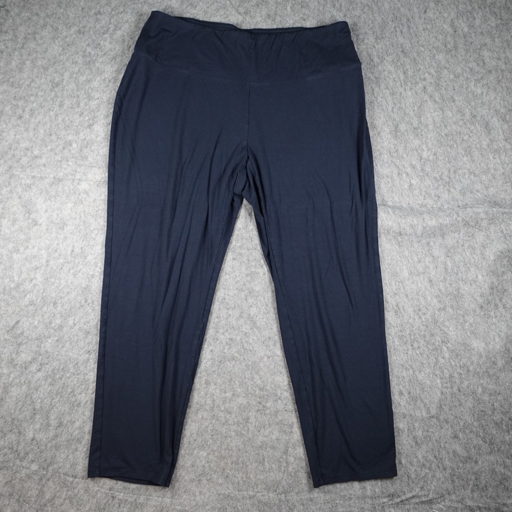 J Jill Pants Women 2X Blue Wearever Smooth Fit Slim Ankle Jersey Knit Pull On